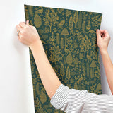 Wallpaper Menagerie Toile Wallpaper // Brown