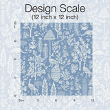 Wallpaper Menagerie Toile Wallpaper // Light Blue