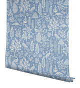Wallpaper Menagerie Toile Wallpaper // Light Blue