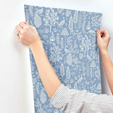 Wallpaper Menagerie Toile Wallpaper // Light Blue