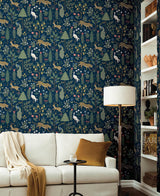 Wallpaper Menagerie Wallpaper // Blue & Brown