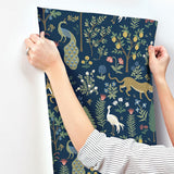 Wallpaper Menagerie Wallpaper // Blue & Brown