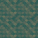 Wallpaper Mermaid Scales Wallpaper // Teal & Gold