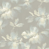 Wallpaper Midnight Blooms Peel & Stick Wallpaper // Light Blue & Grey