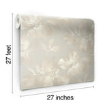 Wallpaper Midnight Blooms Wallpaper // Grey