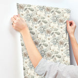 Wallpaper Midsummer Floral Wallpaper // Beige & Green