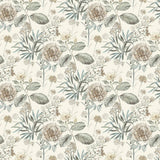 Wallpaper Midsummer Floral Wallpaper // Beige & Green