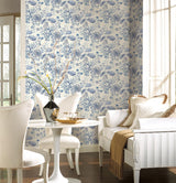 Wallpaper Midsummer Floral Wallpaper // Blue