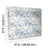 Wallpaper Midsummer Floral Wallpaper // Blue