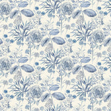 Wallpaper Midsummer Floral Wallpaper // Blue