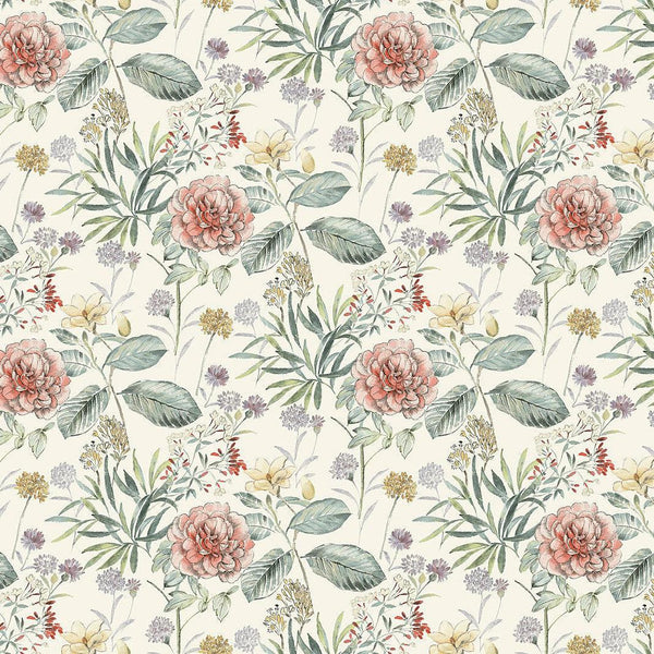 Wallpaper Midsummer Floral Wallpaper // Coral 