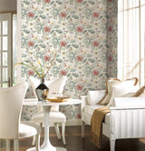 Wallpaper Midsummer Floral Wallpaper // Coral