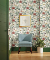Wallpaper Midsummer Floral Wallpaper // Coral