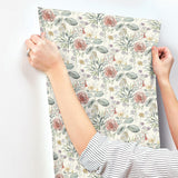 Wallpaper Midsummer Floral Wallpaper // Coral