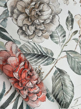 Wallpaper Midsummer Floral Wallpaper // Coral