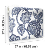 Wallpaper Midsummer Jacobean Wallpaper // White & Blue