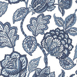 Wallpaper Midsummer Jacobean Wallpaper // White & Blue