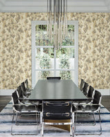 Wallpaper Mirage Wallpaper // Dark Taupe & Gold