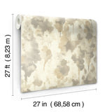 Wallpaper Mirage Wallpaper // Dark Taupe & Gold