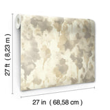 Wallpaper Mirage Wallpaper // Dark Taupe & Gold