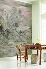 Wallpaper Misty Mountain Wall Mural // Beige