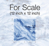 Wallpaper Misty Mountain Wall Mural // Blue