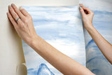 Wallpaper Misty Mountain Wall Mural // Blue