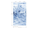 Wallpaper Misty Mountain Wall Mural // Blue