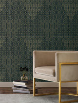 Wallpaper Modern Chandelier Wallpaper // Blue