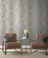 Wallpaper Modern Ombre Damask Wallpaper // Beige