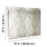 Wallpaper Modern Ombre Damask Wallpaper // Beige