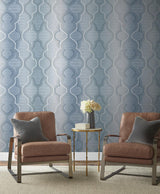 Wallpaper Modern Ombre Damask Wallpaper // Blue