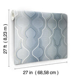 Wallpaper Modern Ombre Damask Wallpaper // Blue