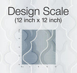 Wallpaper Modern Ombre Damask Wallpaper // Blue