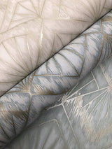 Wallpaper Modern Shell Wallpaper // Blue & Grey