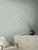 Wallpaper Modern Shell Wallpaper // Light Blue