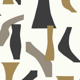 Wallpaper Modernist Peel & Stick Wallpaper // Black & Gold