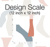 Wallpaper Modernist Peel & Stick Wallpaper // Coral & Blue