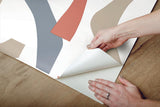 Wallpaper Modernist Peel & Stick Wallpaper // Coral & Blue