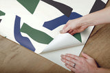 Wallpaper Modernist Peel & Stick Wallpaper // Green & Blue