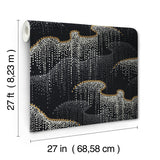 Wallpaper Moonlight Pearls Wallpaper // Black