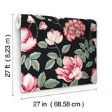 Wallpaper Morning Garden Wallpaper // Black