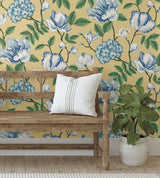 Wallpaper Morning Garden Wallpaper // Yellow