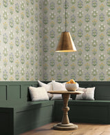 Wallpaper Mughal Rose Wallpaper // Beige & Purple