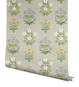 Wallpaper Mughal Rose Wallpaper // Beige & Purple