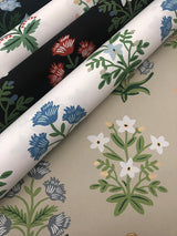 Wallpaper Mughal Rose Wallpaper // Black & Pink