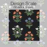 Wallpaper Mughal Rose Wallpaper // Black & Pink