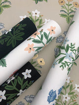 Wallpaper Mughal Rose Wallpaper // Black & Pink