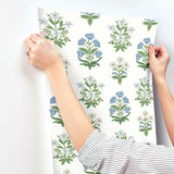 Wallpaper Mughal Rose Wallpaper // White & Purple