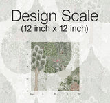 Wallpaper Mystic Forest Wallpaper // Green & Coral